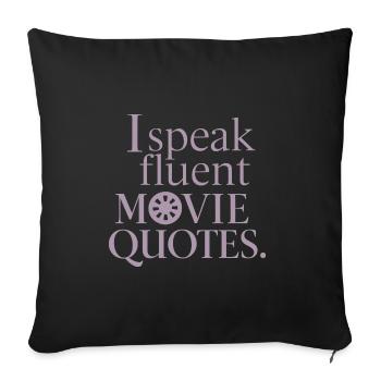 Amateur de cinéma Silhouette Dire Série Junkie - Housse de coussin décorative 45 x 45 cm - noir - Devant