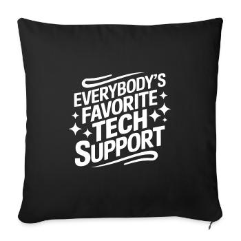 Support technique Informatique - Housse de coussin décorative 45 x 45 cm - noir - Devant