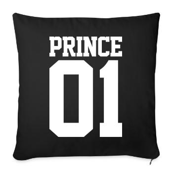 Prince 01 - Sofa pillowcase 17,3'' x 17,3'' (45 x 45 cm) - black - Front