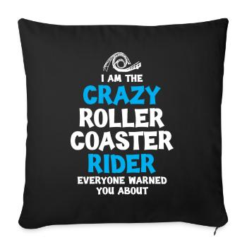 Crazy Roller Coaster Rider - Sofa pillowcase 17,3'' x 17,3'' (45 x 45 cm) - black - Front