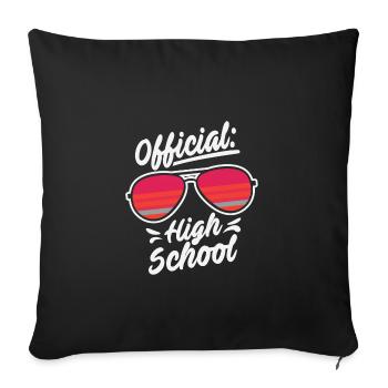 Abitur letzter Schultag - Sofakissenbezug 45 x 45 cm - Schwarz - Vorne