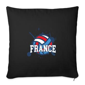 Cool France Volleyball Gift Shirt - Sofa pillowcase 17,3'' x 17,3'' (45 x 45 cm) - black - Front