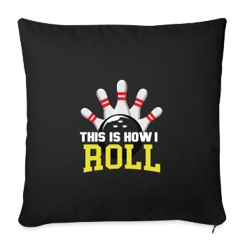 Bowling shirt - Sofa pillowcase 17,3'' x 17,3'' (45 x 45 cm) - black - Front