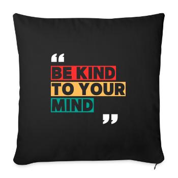 Be kind - Sofakissenbezug 45 x 45 cm - Schwarz - Vorne