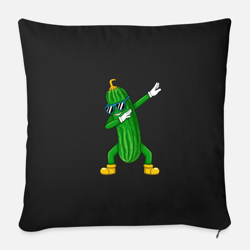 Dabbing Gurke Dab Tanz Geschenk Geburtstag - Sofakissenbezug 45 x 45 cm - Schwarz