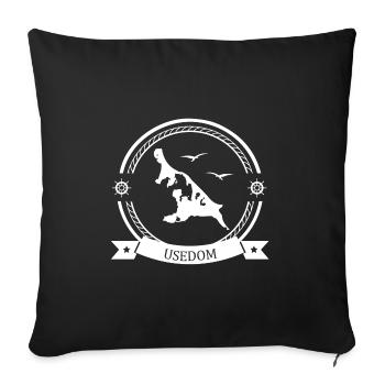 Usedom fan - Baltic Sea holiday - gift - Sofa pillowcase 17,3'' x 17,3'' (45 x 45 cm) - black - Front