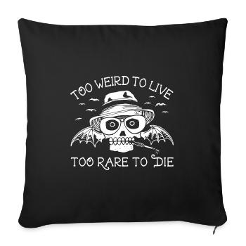 Chemise cadeau geek de style comique Hunter S.Thompson - Housse de coussin décorative 45 x 45 cm - noir - Devant