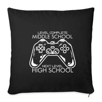 High School Nect Controller Gaming Videogames Love - Sofakissenbezug 45 x 45 cm - Schwarz - Vorne