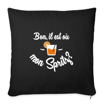 Mon spritz - Housse de coussin décorative 45 x 45 cm - noir - Devant