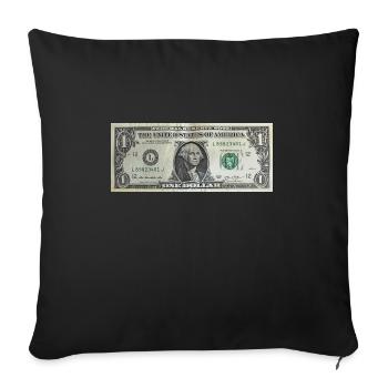Dollar - Sofakissenbezug 45 x 45 cm - Schwarz - Vorne