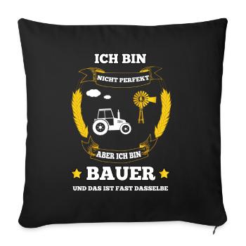 Landwirtschaft T Shirt Geschenke für Landwirte - Sofakissenbezug 45 x 45 cm - Schwarz - Vorne