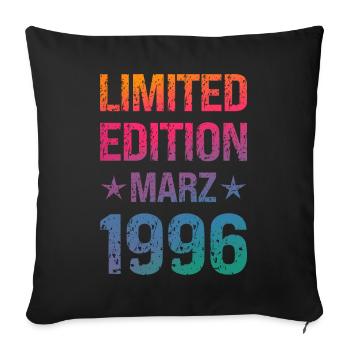 Limited Edition Birthday Party Vintage 1996 - Sofa pillowcase 17,3'' x 17,3'' (45 x 45 cm) - black - Front