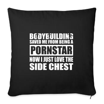 Bodybuilding Gym Krafttraining Pornstar Fitness - Sofakissenbezug 45 x 45 cm - Schwarz - Vorne