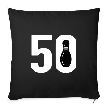 50 Bowling Bowler 50 - Housse de coussin décorative 45 x 45 cm - noir - Devant