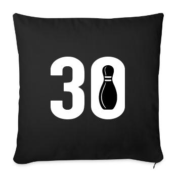 30 Bowling Bowler 30 - Housse de coussin décorative 45 x 45 cm - noir - Devant
