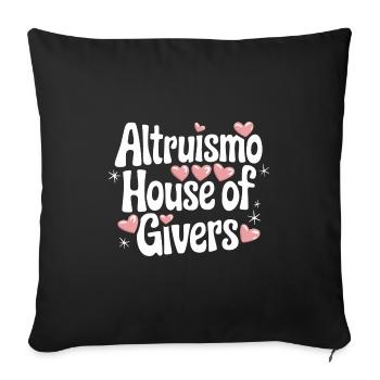 Altruismo Selfless Giving Giving School Spirit - Sofa pillowcase 17,3'' x 17,3'' (45 x 45 cm) - black - Front