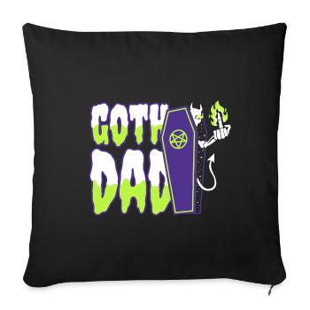 Papa gothique - Housse de coussin décorative 45 x 45 cm - noir - Devant