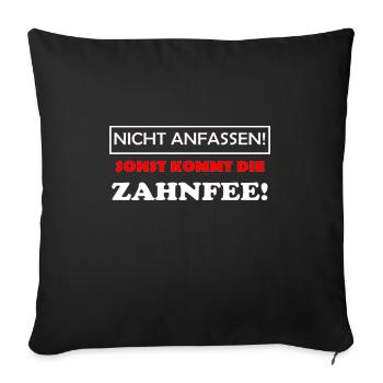Zahnfee Kind Baby frech Party Geschenk lustig cool - Sofakissenbezug 45 x 45 cm - Schwarz - Vorne
