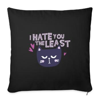 Détestez-vous le moins noir - Housse de coussin décorative 45 x 45 cm - noir - Devant