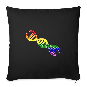Gay DNA LGBT GAY Gay Lesbian Lesbian Gay Pride - Sofa pillowcase 17,3'' x 17,3'' (45 x 45 cm) - black - Front
