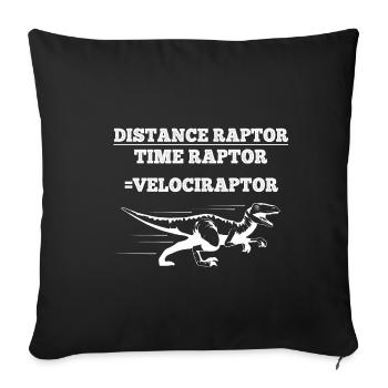Dino, Physique, Math, Drôle, Mathématicien, Dinosaure - Housse de coussin décorative 45 x 45 cm - noir - Devant