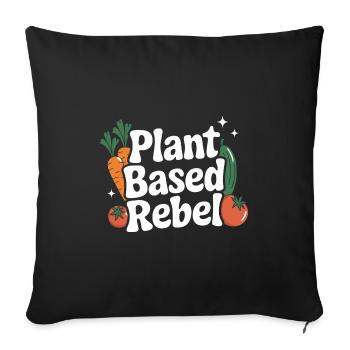 Végétarien Végétalien Végétarien Végétarien - Housse de coussin décorative 45 x 45 cm - noir - Devant