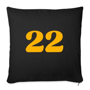 22 - Sofakissenbezug 45 x 45 cm - Schwarz - Vorne