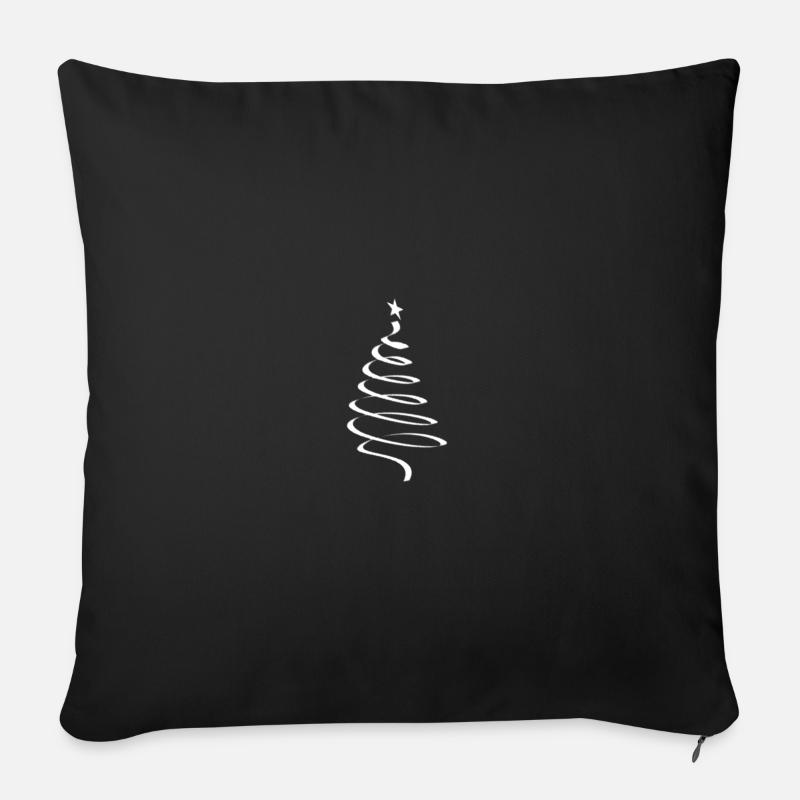 christmas tree - Sofakissenbezug 45 x 45 cm - Schwarz