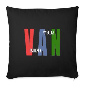 VAN YOUR LIFE - Sofa pillowcase 17,3'' x 17,3'' (45 x 45 cm) - black - Front