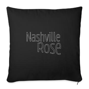 Nashville rose - Housse de coussin décorative 45 x 45 cm - noir - Devant