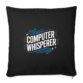 Technischer Support Computerfreak Nerd - Sofakissenbezug 45 x 45 cm - Schwarz - Vorne
