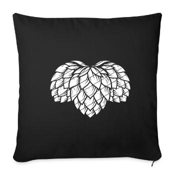 Hopfen Vintage Retro Craft Bier Brauen Trinken Bie - Sofakissenbezug 45 x 45 cm - Schwarz - Vorne