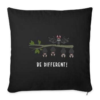 Be Different - Chauve-souris Vampire Drôle de sort - Housse de coussin décorative 45 x 45 cm - noir - Devant