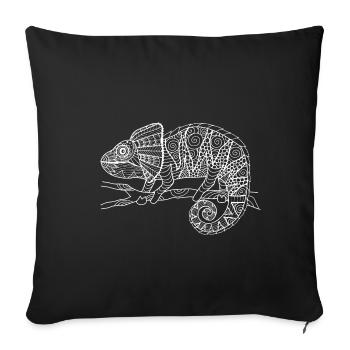 Chameleons for Coloring & Painting Children Gift - Sofa pillowcase 17,3'' x 17,3'' (45 x 45 cm) - black - Front