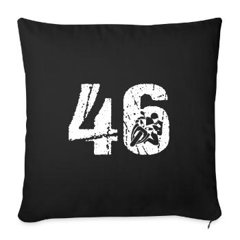 46 Moto Vintage Biker Motorcycle - Sofa pillowcase 17,3'' x 17,3'' (45 x 45 cm) - black - Front