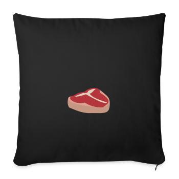 Fleisch - Sofakissenbezug 45 x 45 cm - Schwarz - Vorne