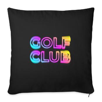 GOLF CLUB NEON RETRO 90s 80s CLUB SLOGAN MOTIF - Sofa pillowcase 17,3'' x 17,3'' (45 x 45 cm) - black - Front