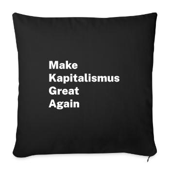 Rendre au capitalisme sa grandeur - Housse de coussin décorative 45 x 45 cm - noir - Devant