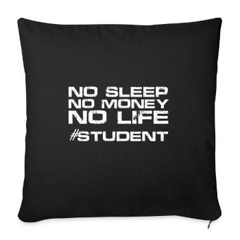 Lustiger Studenten Geschenk Spruch - Sofakissenbezug 45 x 45 cm - Schwarz - Vorne