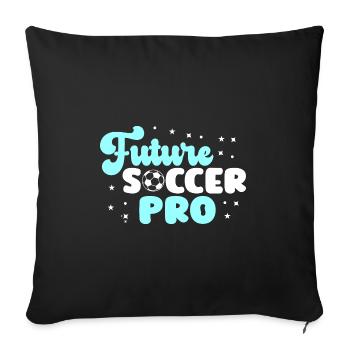 Future Soccer Pro Soccer Love To Play - Sofa pillowcase 17,3'' x 17,3'' (45 x 45 cm) - black - Front