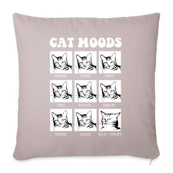 Lustige Katzenstimmung Katzendesign für - Sofakissenbezug 45 x 45 cm - helles Taupe - Vorne