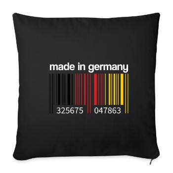 Germany Flag Barcode Made in Germany Berlin - Sofa pillowcase 17,3'' x 17,3'' (45 x 45 cm) - black - Front