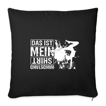 Das ist mein Handstand Shirt Mädchen Turnen Geräte - Sofakissenbezug 45 x 45 cm - Schwarz - Vorne