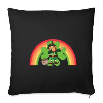 Ireland Goblin Shamrock Saint Patrick's Day - Sofa pillowcase 17,3'' x 17,3'' (45 x 45 cm) - black - Front