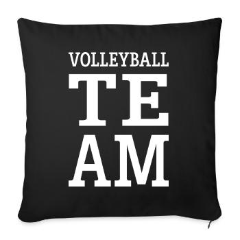 Équipe de volley-ball - Housse de coussin décorative 45 x 45 cm - noir - Devant