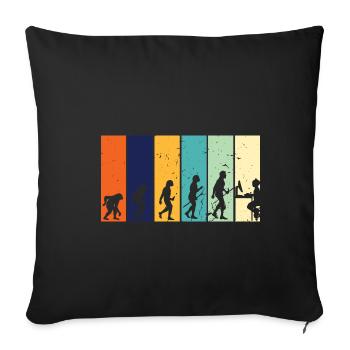 Gamer Evolution Gaming Geschenk Videospiele Zocker - Sofakissenbezug 45 x 45 cm - Schwarz - Vorne