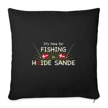 Hvide Sande Fishing - Sofakissenbezug 45 x 45 cm - Schwarz - Vorne