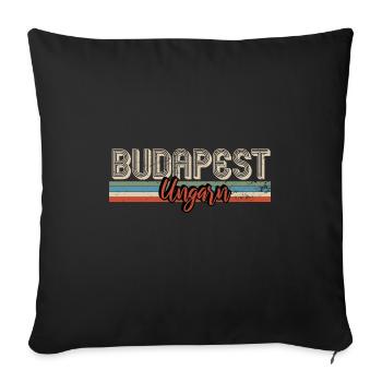 Budapest Ungarn - Sofakissenbezug 45 x 45 cm - Schwarz - Vorne