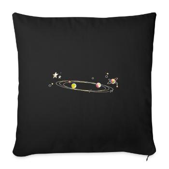 Planet Earth Sun Stars Gift - Sofa pillowcase 17,3'' x 17,3'' (45 x 45 cm) - black - Front