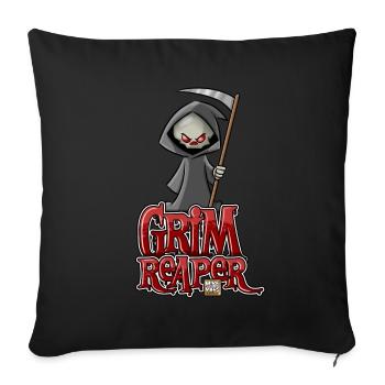 Cartoon Grim Reaper - Sofakissenbezug 45 x 45 cm - Schwarz - Vorne